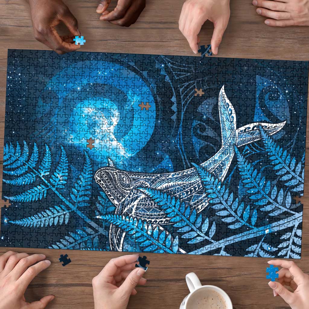 New Zealand Matariki Puzzle Maori Koru With Humpback Whale Blue