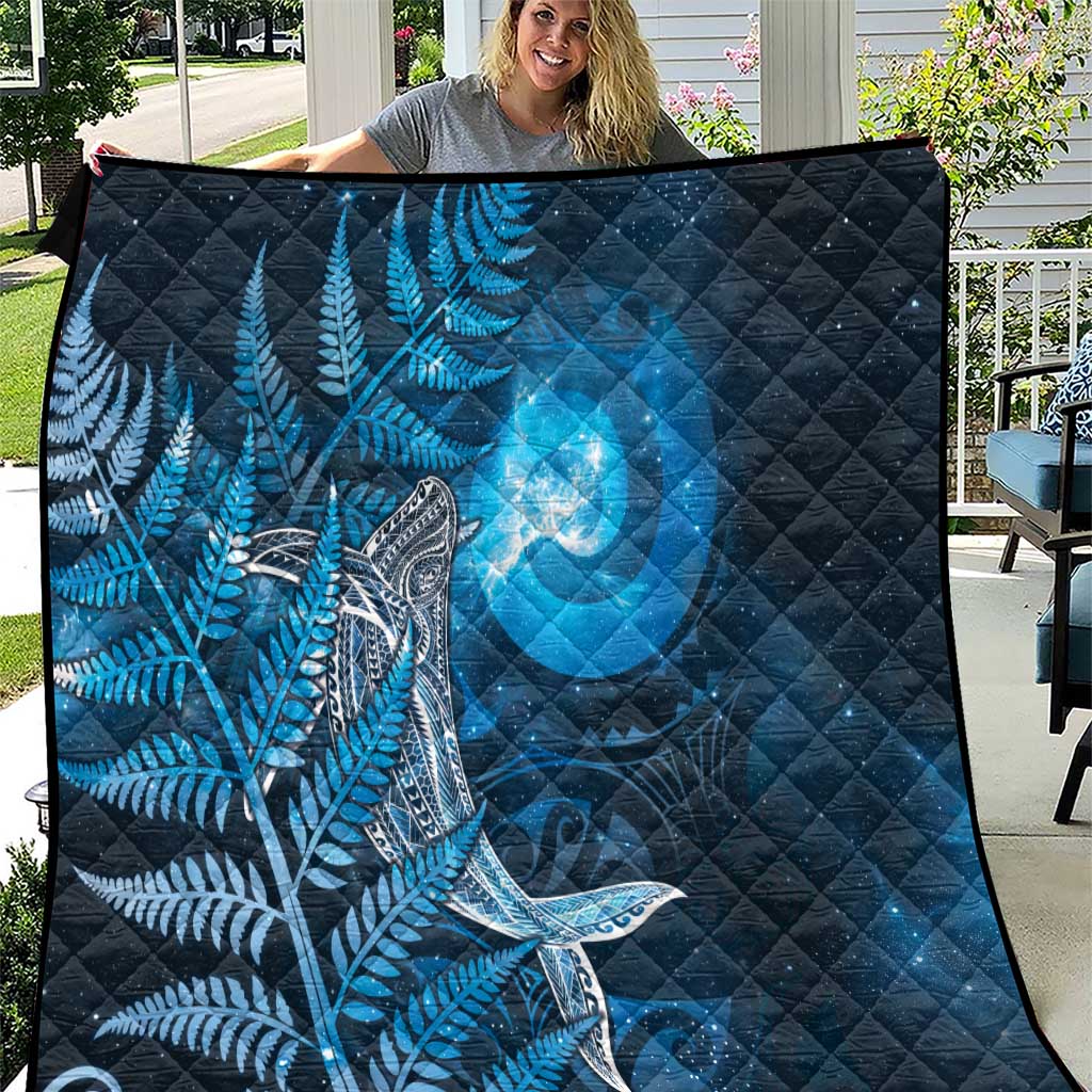 New Zealand Matariki Quilt Maori Koru With Humpback Whale Blue