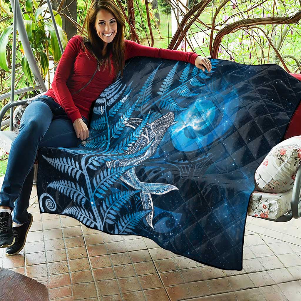 New Zealand Matariki Quilt Maori Koru With Humpback Whale Blue