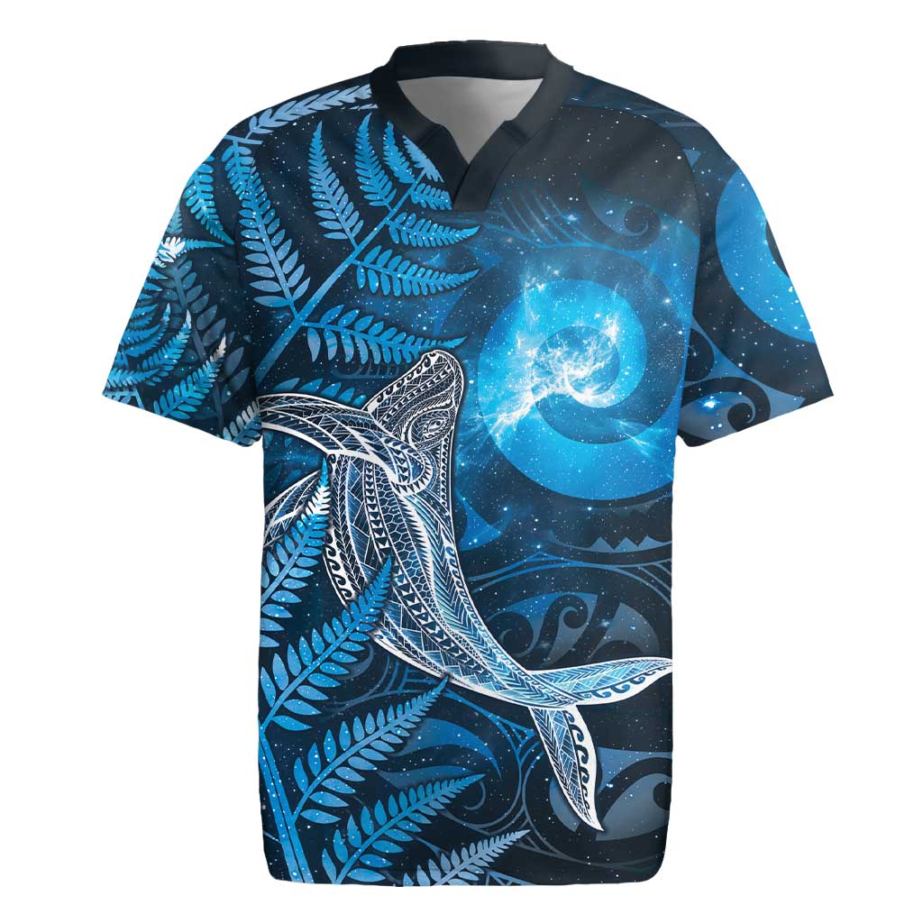 New Zealand Matariki Rugby Jersey Maori Koru With Humpback Whale Blue