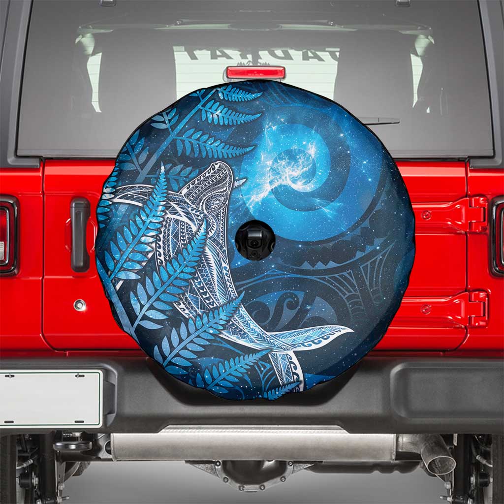 New Zealand Matariki Spare Tire Cover Maori Koru With Humpback Whale Blue