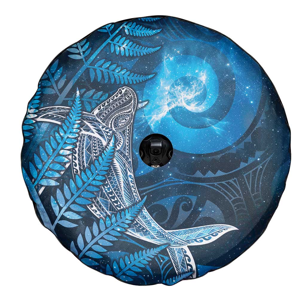 New Zealand Matariki Spare Tire Cover Maori Koru With Humpback Whale Blue