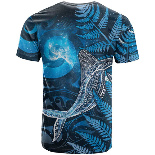 New Zealand Matariki T Shirt Maori Koru With Humpback Whale Blue