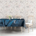 New Zealand Matariki Tablecloth Maori Koru With Humpback Whale Blue