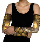 New Zealand Matariki Arm Sleeves Maori Koru With Humpback Whale Gold