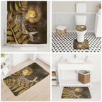 New Zealand Matariki Bathroom Set Maori Koru With Humpback Whale Gold