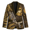 New Zealand Matariki Blazer Maori Koru With Humpback Whale Gold