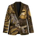New Zealand Matariki Blazer Maori Koru With Humpback Whale Gold