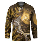 New Zealand Matariki Hockey Jersey Maori Koru With Humpback Whale Gold
