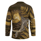 New Zealand Matariki Hockey Jersey Maori Koru With Humpback Whale Gold