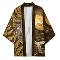 New Zealand Matariki Kimono Maori Koru With Humpback Whale Gold
