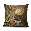 New Zealand Matariki Pillow Cover Maori Koru With Humpback Whale Gold