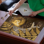 New Zealand Matariki Puzzle Maori Koru With Humpback Whale Gold
