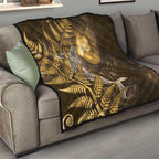 New Zealand Matariki Quilt Maori Koru With Humpback Whale Gold