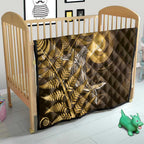 New Zealand Matariki Quilt Maori Koru With Humpback Whale Gold