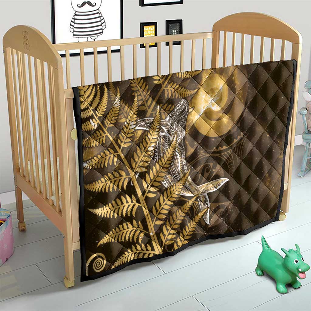 New Zealand Matariki Quilt Maori Koru With Humpback Whale Gold