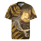 New Zealand Matariki Rugby Jersey Maori Koru With Humpback Whale Gold
