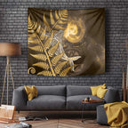 New Zealand Matariki Tapestry Maori Koru With Humpback Whale Gold