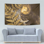 New Zealand Matariki Tapestry Maori Koru With Humpback Whale Gold