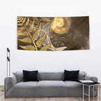 New Zealand Matariki Tapestry Maori Koru With Humpback Whale Gold