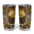 New Zealand Matariki Tumbler Cup Maori Koru With Humpback Whale Gold