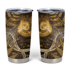 New Zealand Matariki Tumbler Cup Maori Koru With Humpback Whale Gold