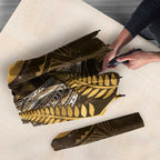 New Zealand Matariki Umbrella Maori Koru With Humpback Whale Gold