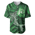 New Zealand Matariki Baseball Jersey Maori Koru With Humpback Whale Green