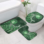 New Zealand Matariki Bathroom Set Maori Koru With Humpback Whale Green