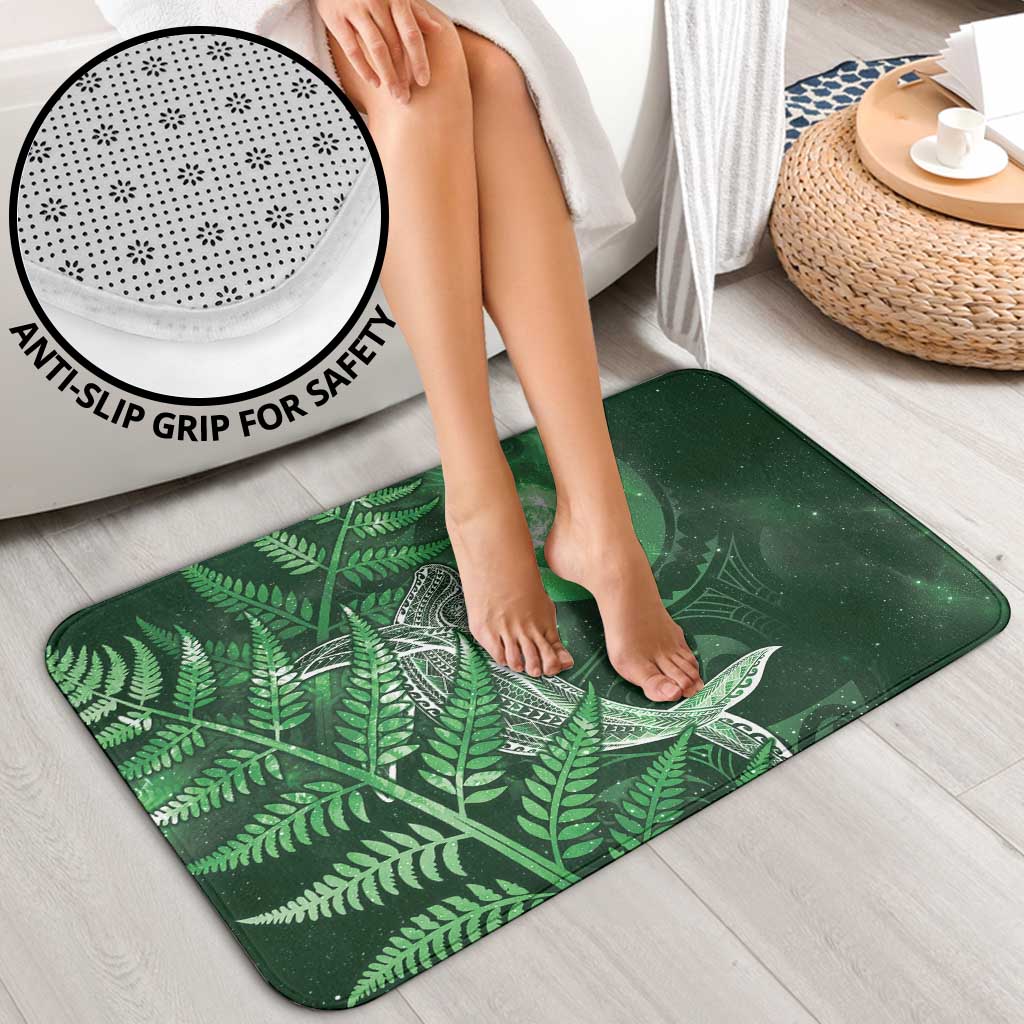 New Zealand Matariki Bathroom Set Maori Koru With Humpback Whale Green