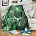 New Zealand Matariki Blanket Maori Koru With Humpback Whale Green