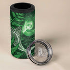 New Zealand Matariki 4 in 1 Can Cooler Tumbler Maori Koru With Humpback Whale Green