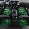 New Zealand Matariki Car Mats Maori Koru With Humpback Whale Green