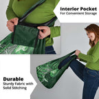 New Zealand Matariki Grocery Bag Maori Koru With Humpback Whale Green