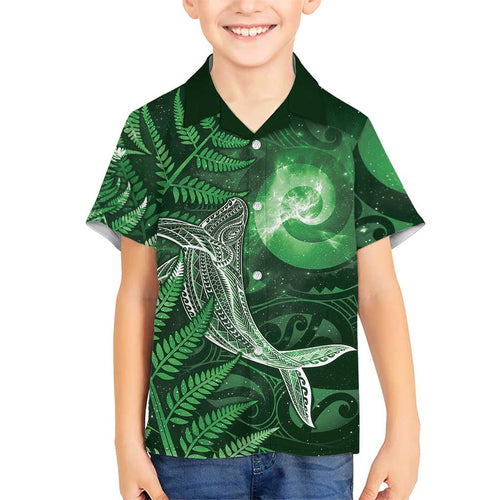 New Zealand Matariki Hawaiian Shirt Maori Koru With Humpback Whale Green