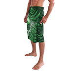 New Zealand Matariki Lavalava Maori Koru With Humpback Whale Green