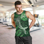New Zealand Matariki Men Tank Top Maori Koru With Humpback Whale Green