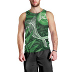 New Zealand Matariki Men Tank Top Maori Koru With Humpback Whale Green