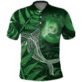 New Zealand Matariki Polo Shirt Maori Koru With Humpback Whale Green