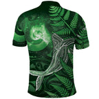 New Zealand Matariki Polo Shirt Maori Koru With Humpback Whale Green