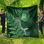 New Zealand Matariki Quilt Maori Koru With Humpback Whale Green