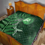 New Zealand Matariki Quilt Maori Koru With Humpback Whale Green