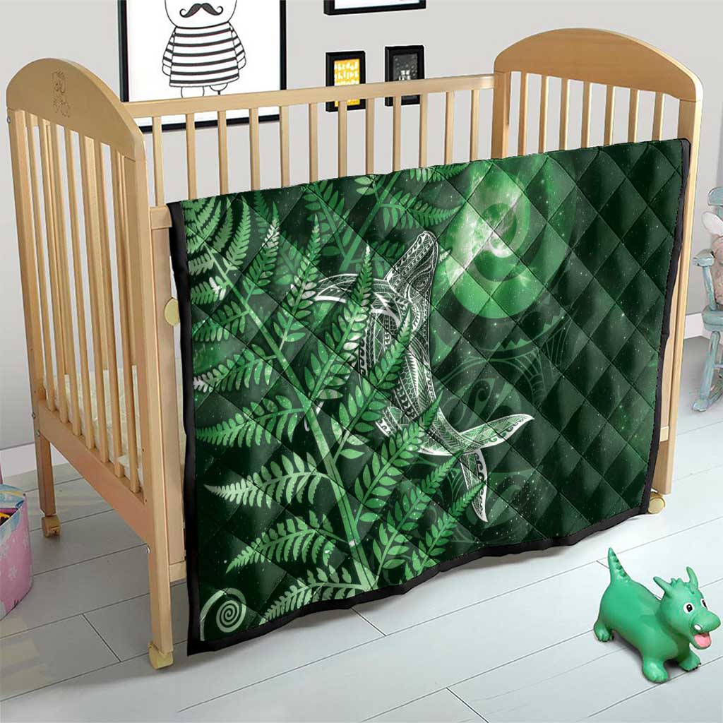 New Zealand Matariki Quilt Maori Koru With Humpback Whale Green