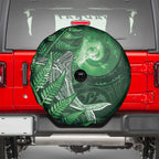 New Zealand Matariki Spare Tire Cover Maori Koru With Humpback Whale Green