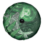 New Zealand Matariki Spare Tire Cover Maori Koru With Humpback Whale Green