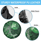 New Zealand Matariki Spare Tire Cover Maori Koru With Humpback Whale Green