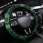 New Zealand Matariki Steering Wheel Cover Maori Koru With Humpback Whale Green