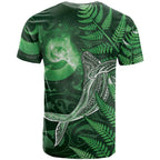 New Zealand Matariki T Shirt Maori Koru With Humpback Whale Green