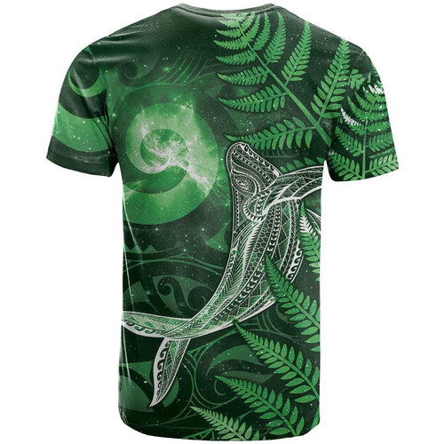 New Zealand Matariki T Shirt Maori Koru With Humpback Whale Green