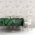New Zealand Matariki Tablecloth Maori Koru With Humpback Whale Green